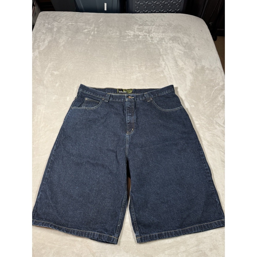 Anchor Blue Jean Shorts Size 42 Dark Blue Baggy Fit Y2K